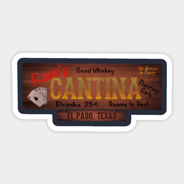 Rose's cantina Sticker by 752 Designs